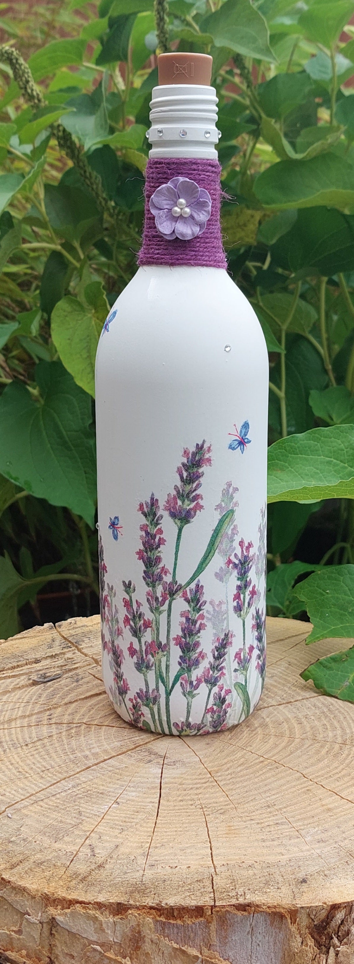 LAVENDER FIELDS - GLASS BOTTLE LIGHT