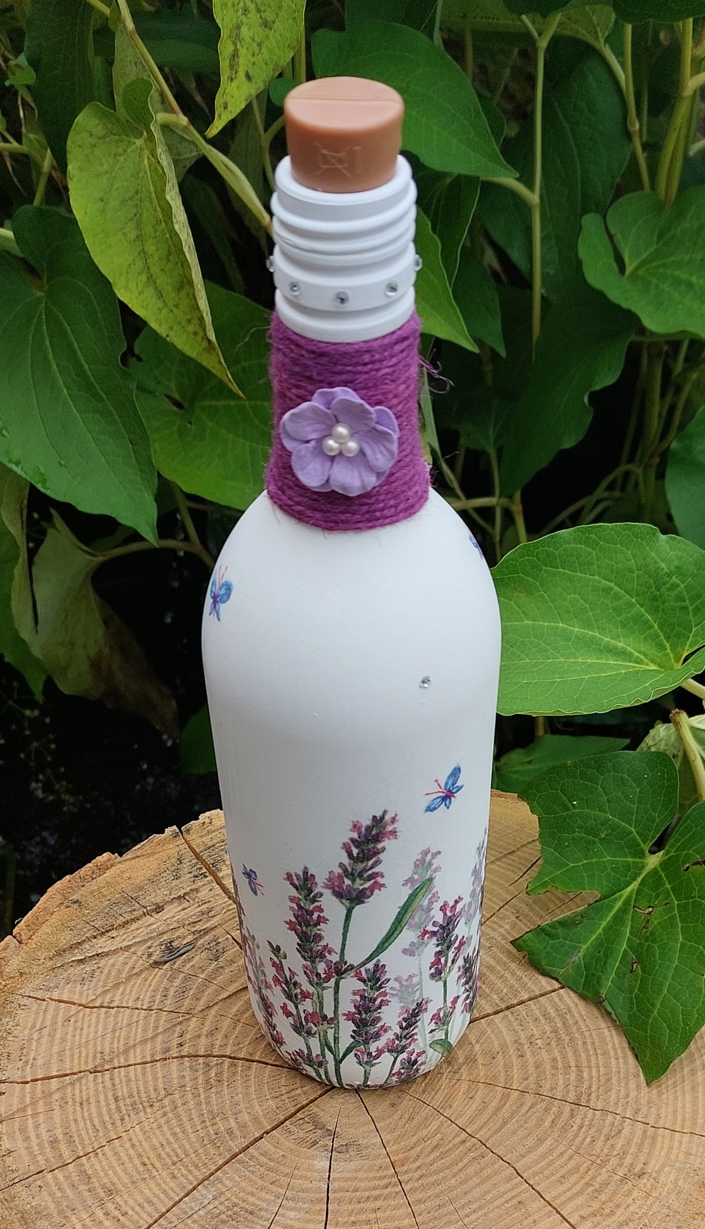 LAVENDER FIELDS - GLASS BOTTLE LIGHT